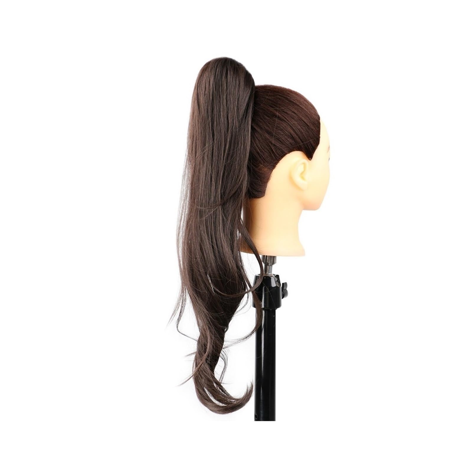Postiche Extension capillaire synthétique longue et dégradée, queue de cheval blonde flexible Naturel(4)