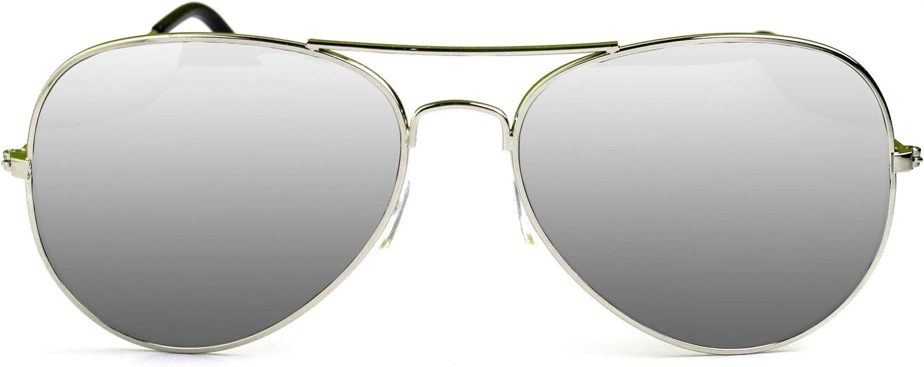 Aviator Sunglasses by Sunny Rebel (Silver | Silver Mirror, Color)