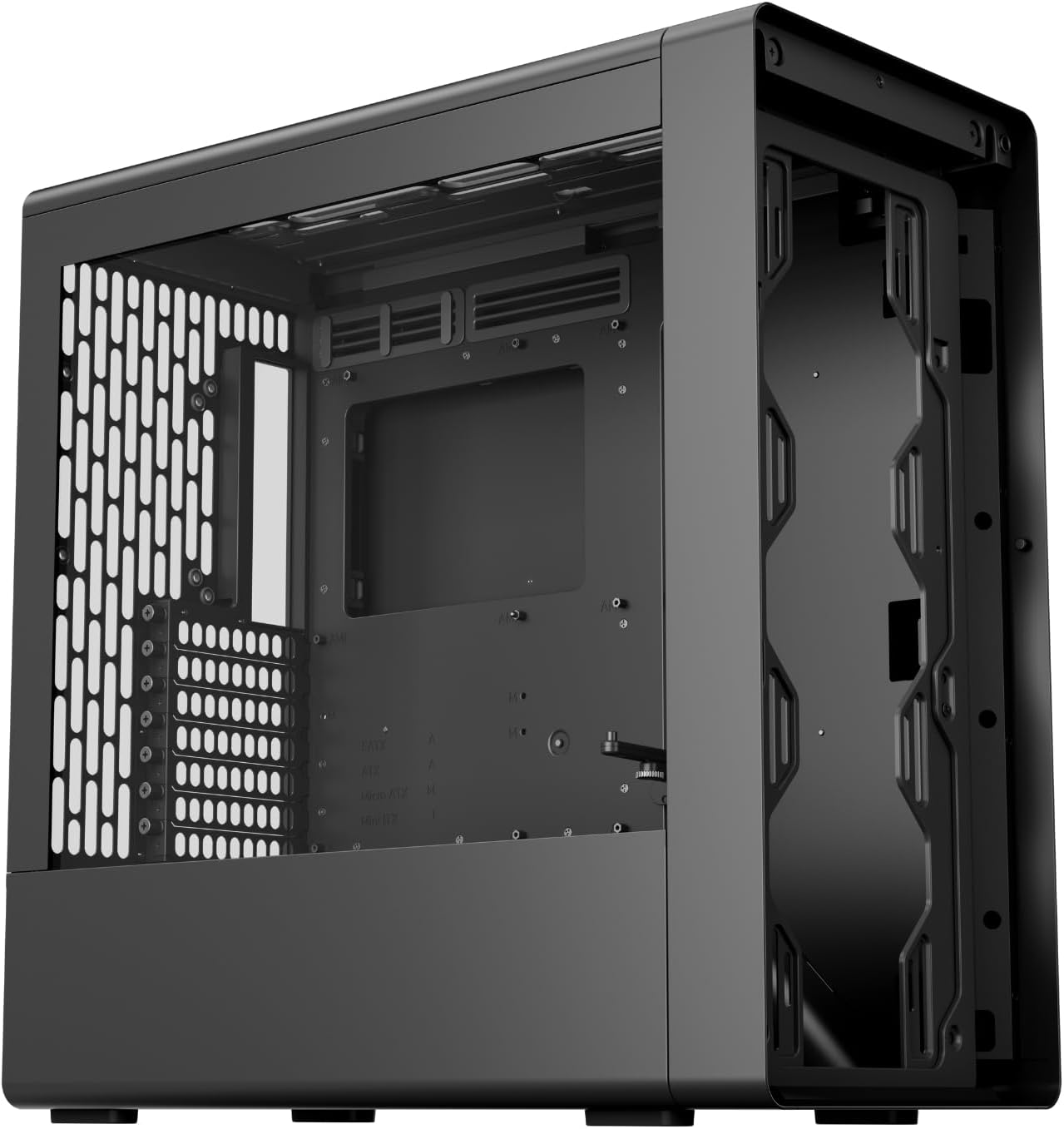 HAVN BF 360 ATX Mid Tower PC Case, Semi-Open SGCC Steel Frame, SimpliCable Cable Management, Detachable Top Bracket, Quiet Operation, Premium Steel Build – Black