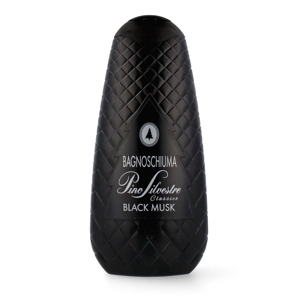 Pino Silvestre Bath Foam Bagnoschiuma Classico Black Musk - Gel de ducha (12 unidades, 750 ml, incluye 1 paquete de polvo de talco FELCE AZZURRA), bolsa de 100 g