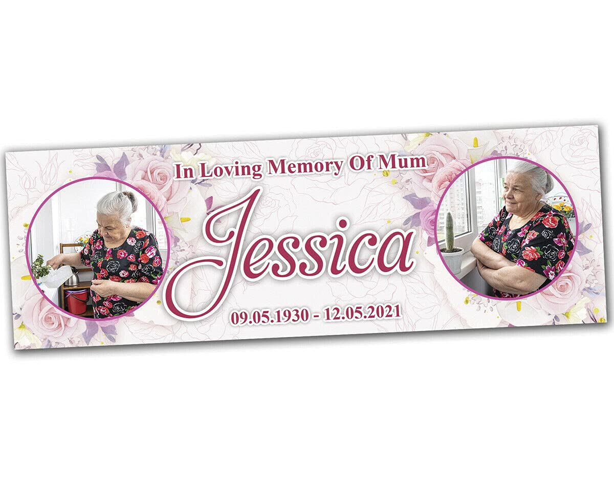 Personalised Heavenly Outdoor Banner Photo Funeral Memorial Ceremony Poster Decoration-Any Name โ image 1