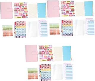 MAGICLULU 3 Conjuntos De Manual Carteiras De Couro Fichário De Couro Envelope De Couro Economizando Dinheiro Fichário Orçamento A6 Fichário De Orçamento Poupança Fichário De Orçamento