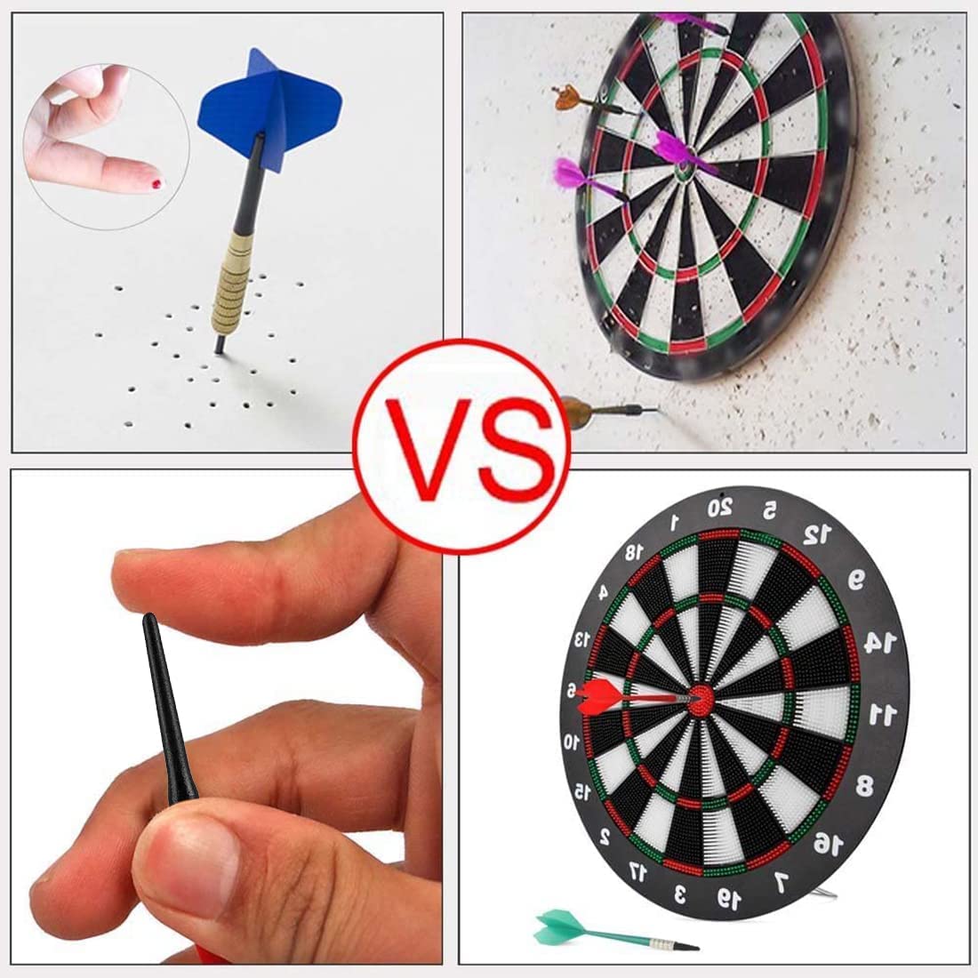 100 Punte Per Freccette Soft - Filettatura 2BA Nero/Bianco - Foto 8