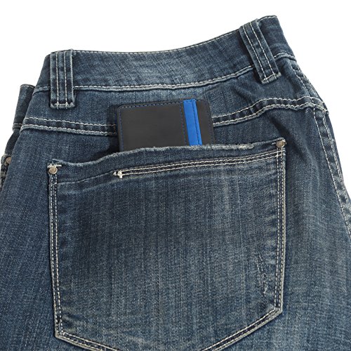 Cklt Men's Fashion Magic Money Clip Leather Minimalistic Slim Wallet Blue #TOP5