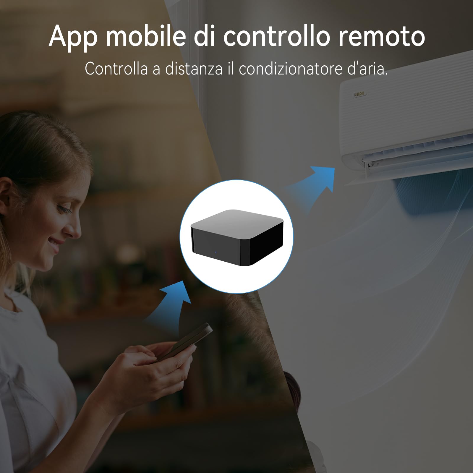 Control Remoto Inteligente Universal WiFi, Hub para Casa Inteligente, Dispositivo IR (Infrarrojo) Que Puede Controlar TV y Aire Acondicionado, Compatible con Alexa, Google Home.