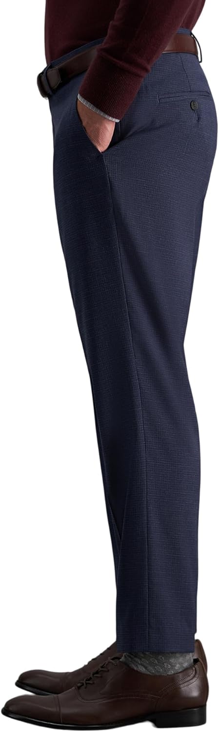 J.M. Haggar Mens 4-Way Stretch Straight Fit Flat Front Dress Pant - Image 3