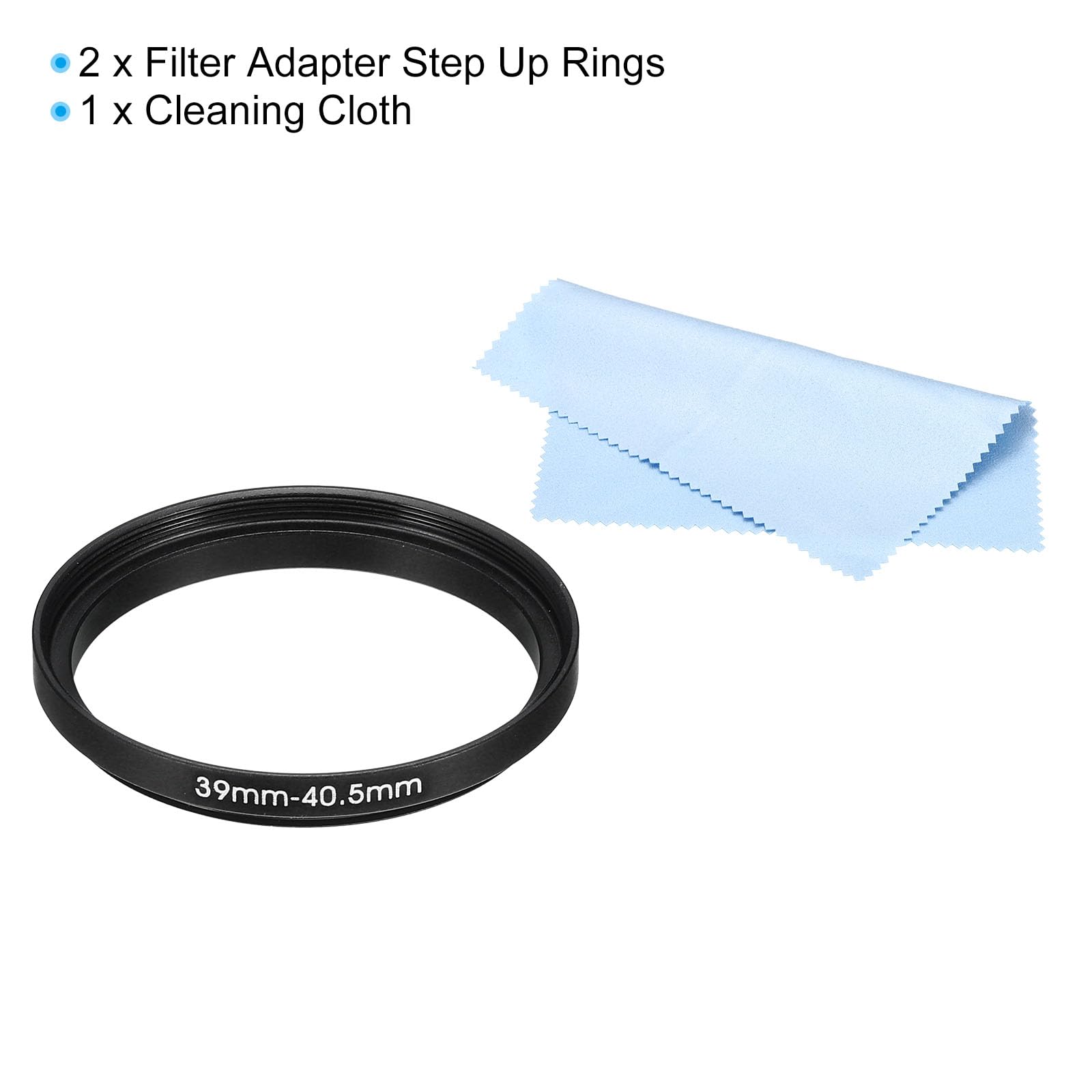 PATIKIL 39mm-40.5mm Metal Step Up Ring with Cleaning Cloth - Image 3