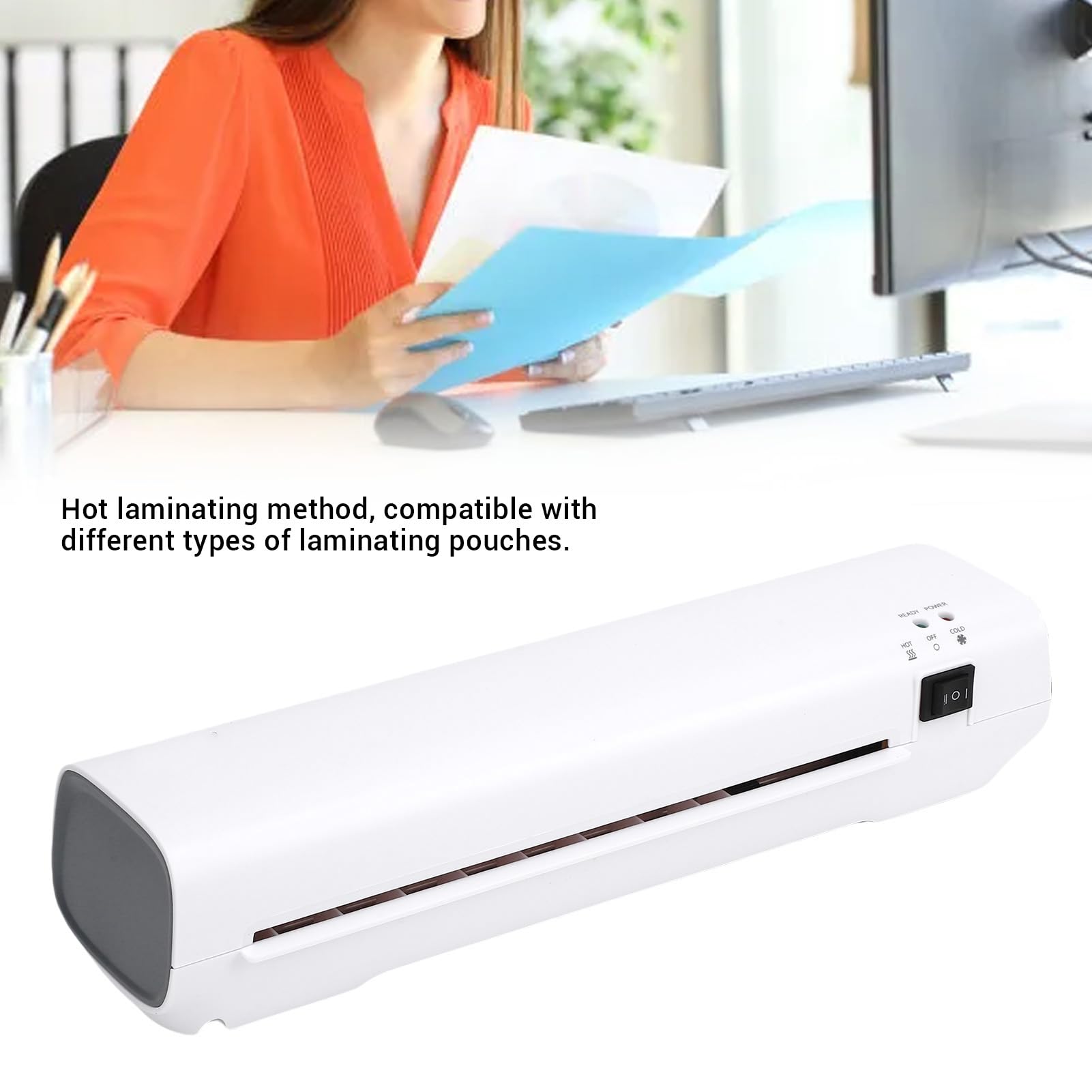Laminator termiczny Szybkie nagrzewanie Konstrukcja zapobiegająca zaciskaniu Gorący laminator do dokumentów Zdjęcia Biuro domowe Szkoła Rozmiar A4