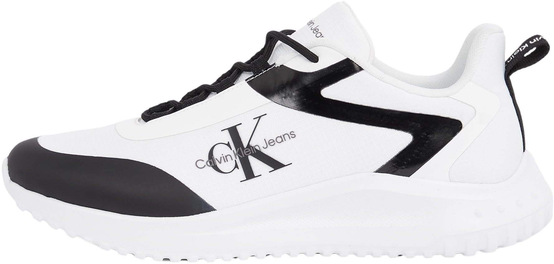 Calvin Klein Men's Runner Trainers, White (Bright White/Black), 8