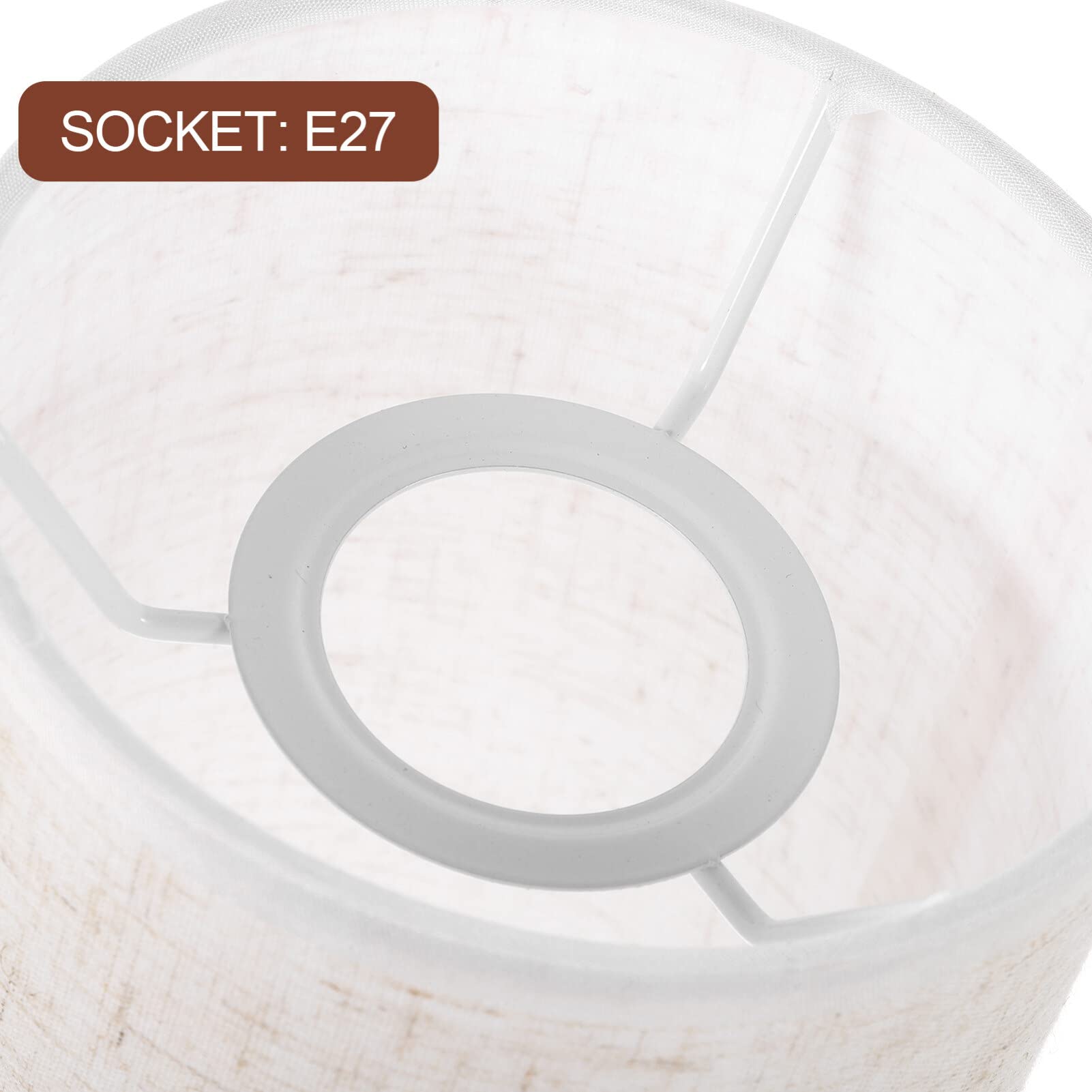 OSALADI Mały abażur cylindryczny gwint E27 lniany materiał osłona lampy bęben abażur 7,87 x 4,72 cala do lamp stołowych i stojących oświetlenie wewnętrzne