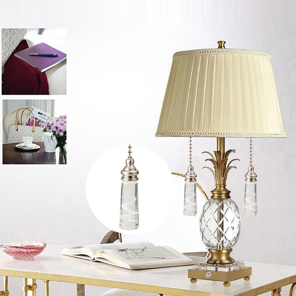 Anspruchsvolle Zugkette für Badezimmer und WC im Kristall-Stil für einfache Lichtsteuerung (30,5 cm)