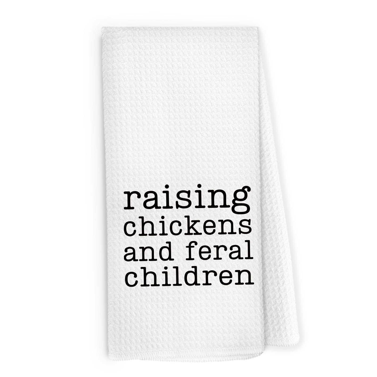Pugwak Chicken Lady Kitchen Dish Towels 16x24 Inch, Funny Chicken Gifts for Chicken Lover Chicken Farmer, Sarcastic Chicken Mama Decorative Hand