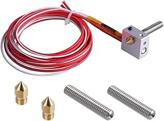 APAAZO 3D Printer Parts Accessory Hot End Assembled Extruder Kits 0.4mm Nozzle Throat(Bonus: 2pcs Extruder Tube+2pcs Brass Nozzle) (Size : For A8)