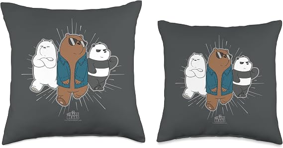 We Bare Bears Jacket Throw Pillow