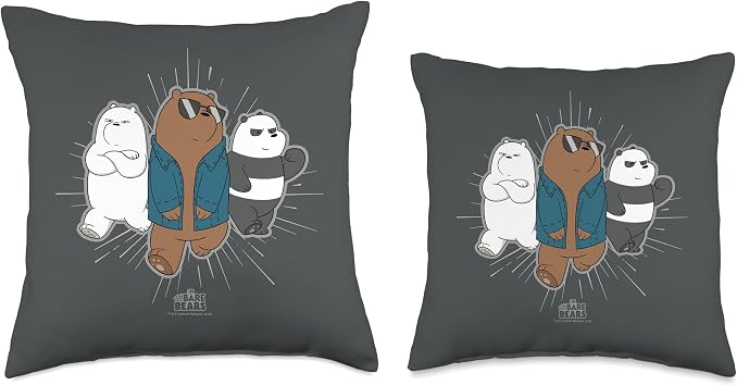 We Bare Bears Jacket Throw Pillow