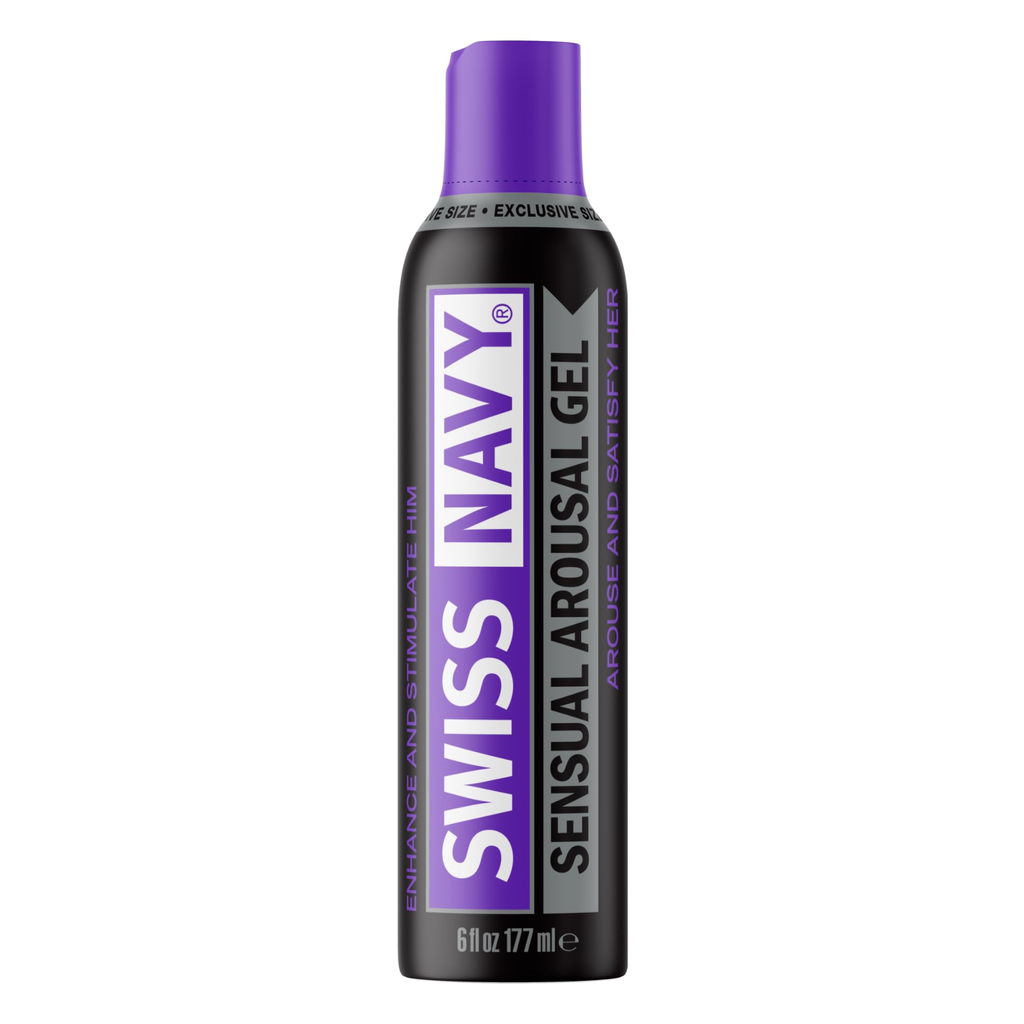SWISS NAVYSensual Arousal Gel - 6 oz - Water-Based Gel for Men, Women & Couples - Slick, Long-Lasting, Stay-On Formula - Easy to Clean