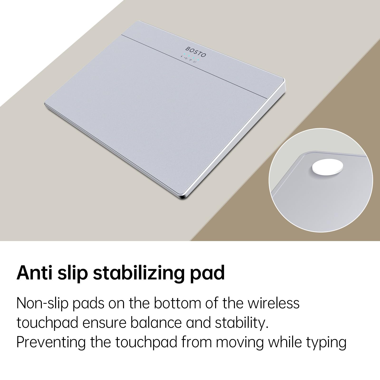 Eacam NUOVA BOSTO T02 Wired o Wireless Touchpad, Navigazione Multi-touch Trackpad Portatile per Utente PC per Laptop per Computer Desktop
