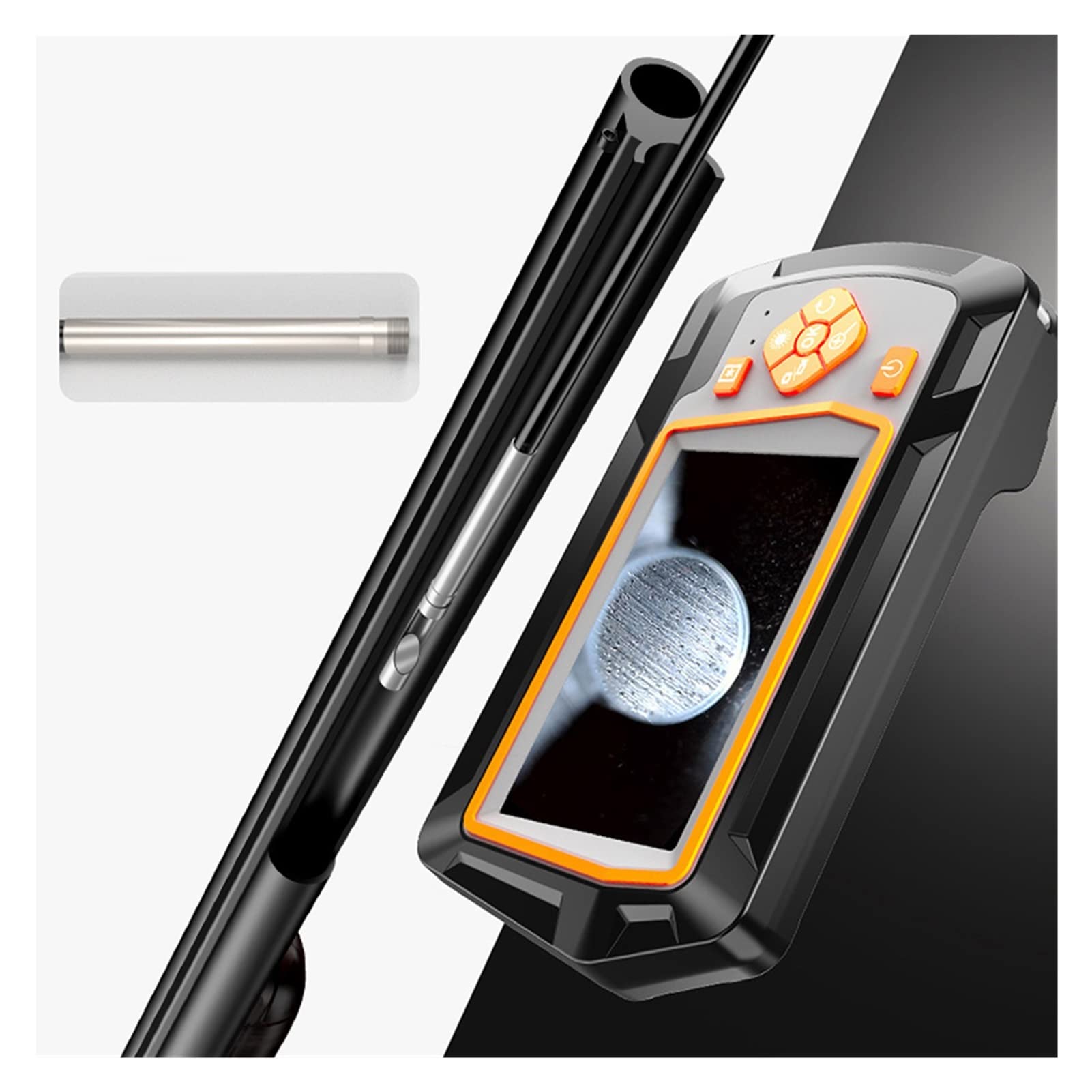 Caméra endoscopique, 3.9mm LCD Endoscope Nettoyage Visual Inspection Caméra 20 Calibre et Tube d'insertion de chasse 4. pouces 1080p(Not TF card)
