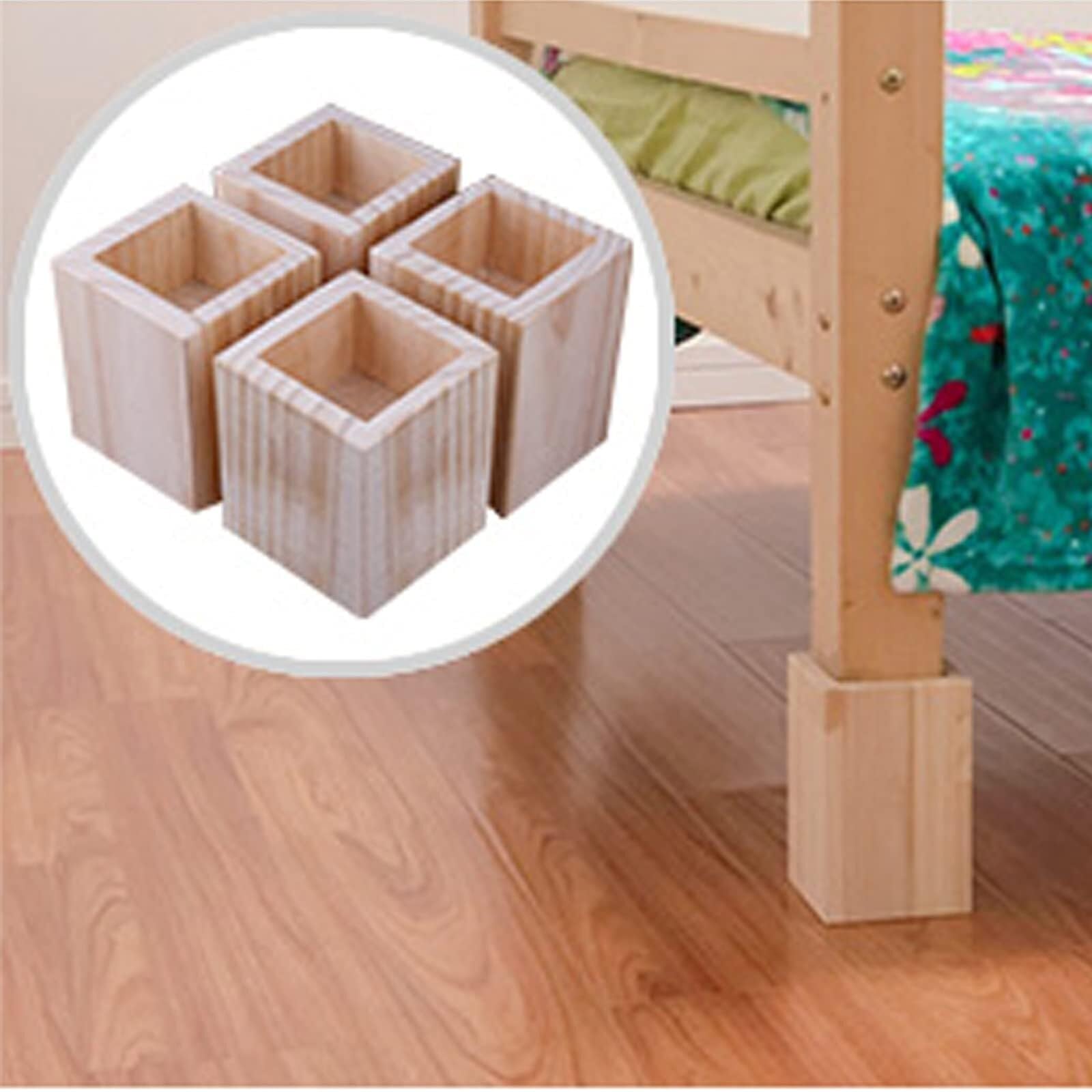 Elevadores de cama y sofá de madera resistente, soporte natural, alturas ajustables, no requiere montaje, perfecto para elevar muebles y maximizar el espacio de almacenamiento
