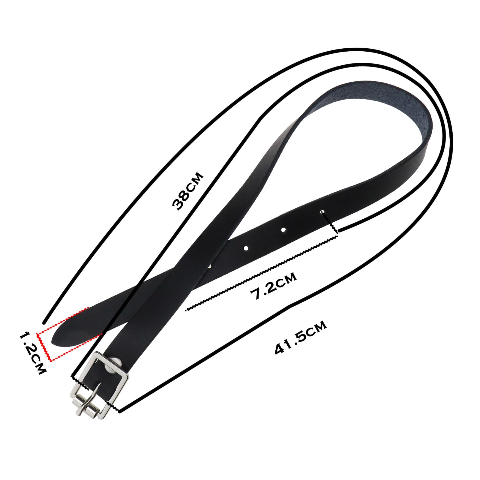 Cinghie Per Speroni VGOL - 2 Pezzi In Pelle PU, Fibbia Acciaio Inox Regolabile - Foto 11