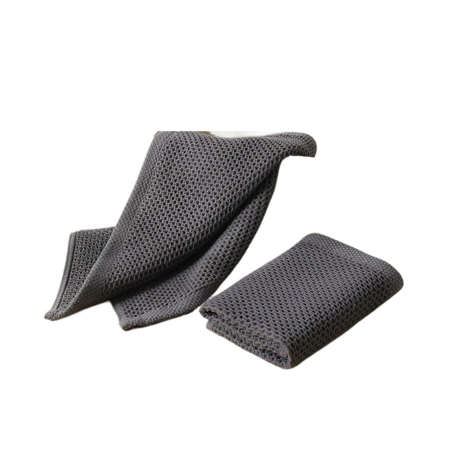 FGUJSUR Tea Towels 4Pcs Tea Towel Plain Fabric Kitchen(Grey)
