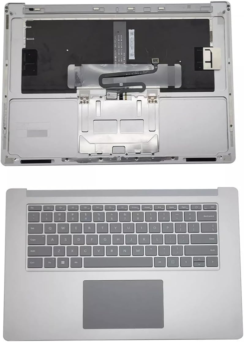 Palmrest Keyboard Touchpad Keyboard for Microsoft Surface Laptop 3/4/5 13.5" 15" Keyboard, 1873 1951 Keyboard (13.5‘’ Silvery Keyboard)