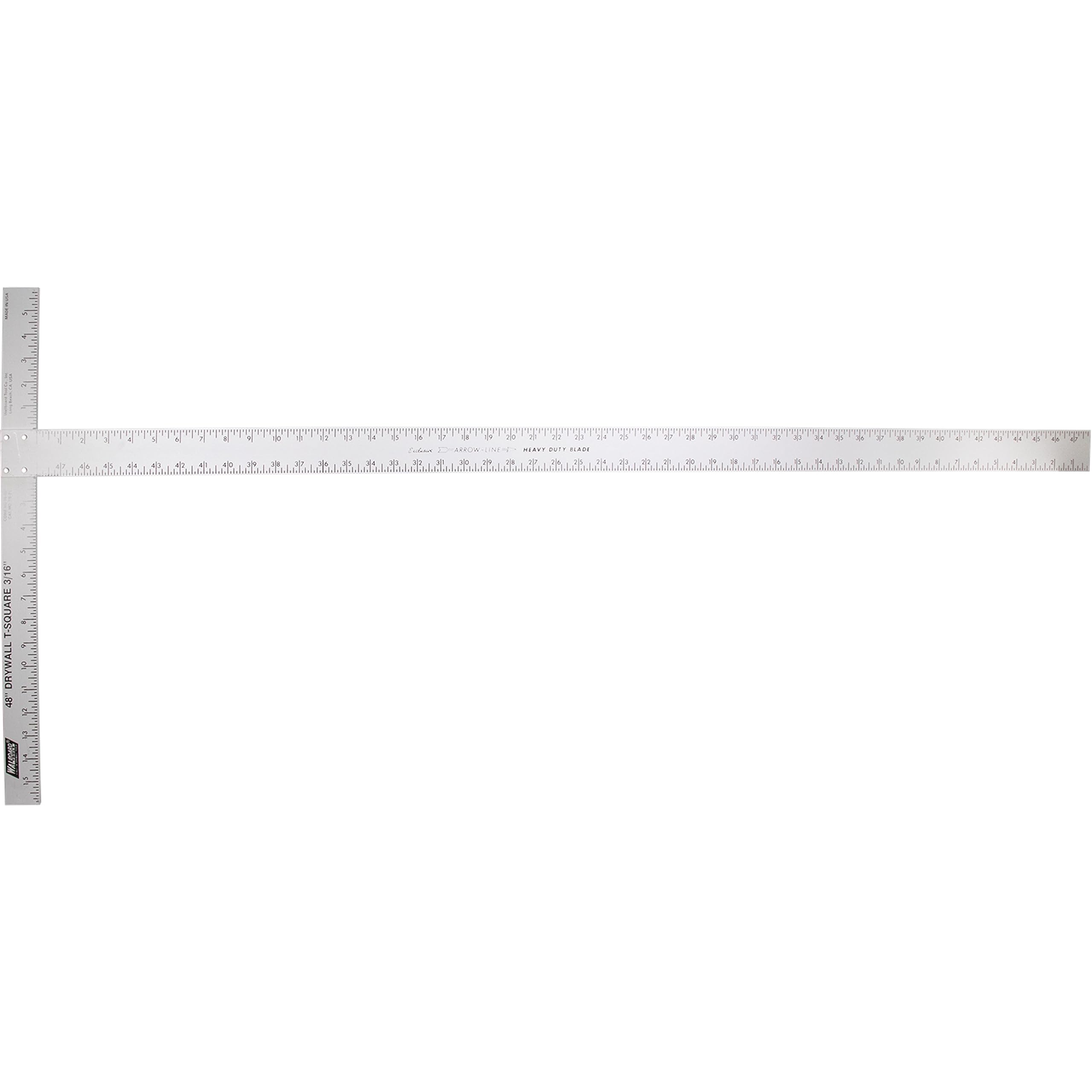 Standard Drywall T-Square, 5 Millimeter Blade, 1216 Millimeter Size, Made In The USA, 009-001