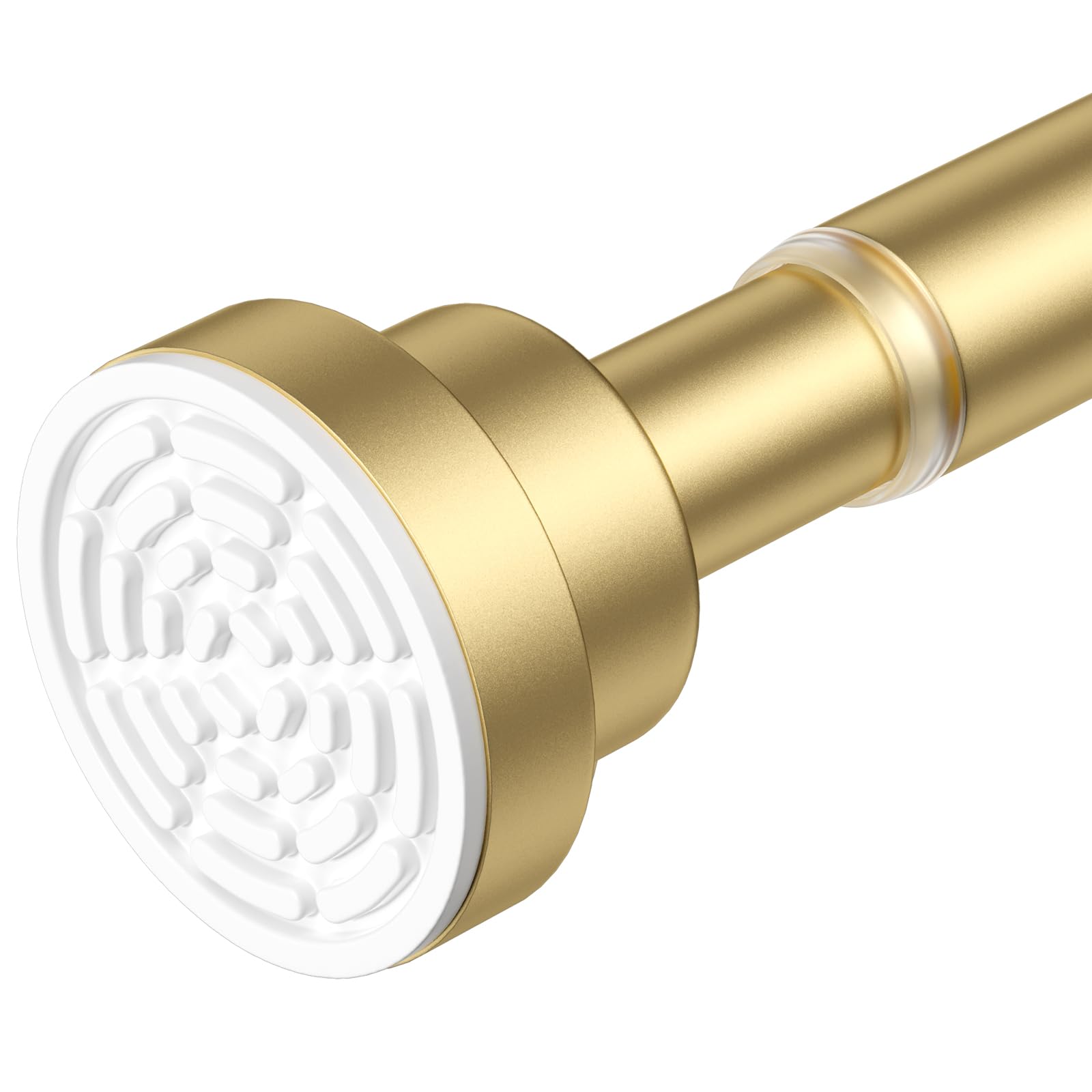 AIZESI Gardinenstange ohne Bohren 80-125CM Gold, Teleskopstange Klemmstange Duschvorhangstange für Badezimmer Fenster Kleiderschrank (Durchmesser 22mm)