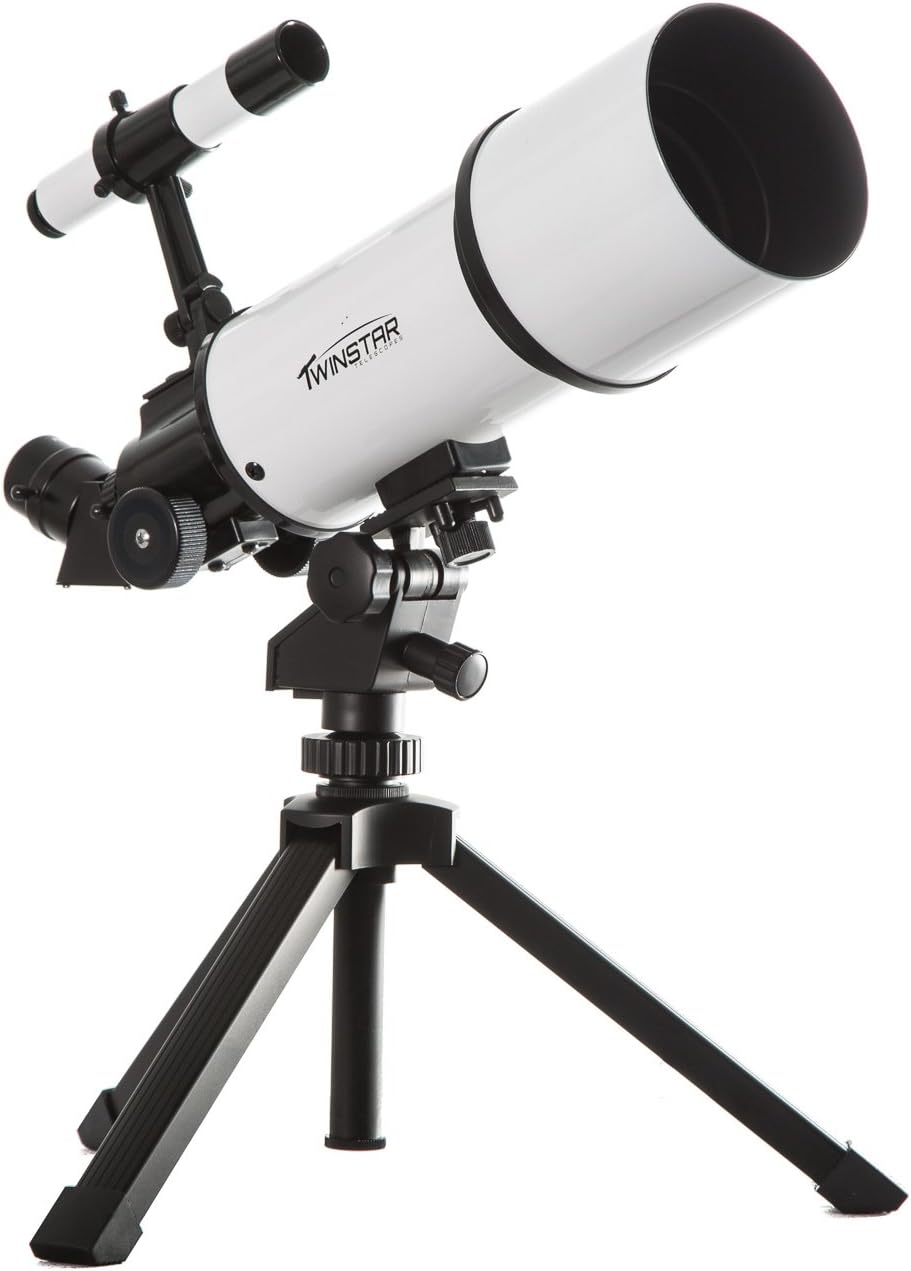 Amazon White TwinStar AstroMark 80mm 1640x Portable Refractor