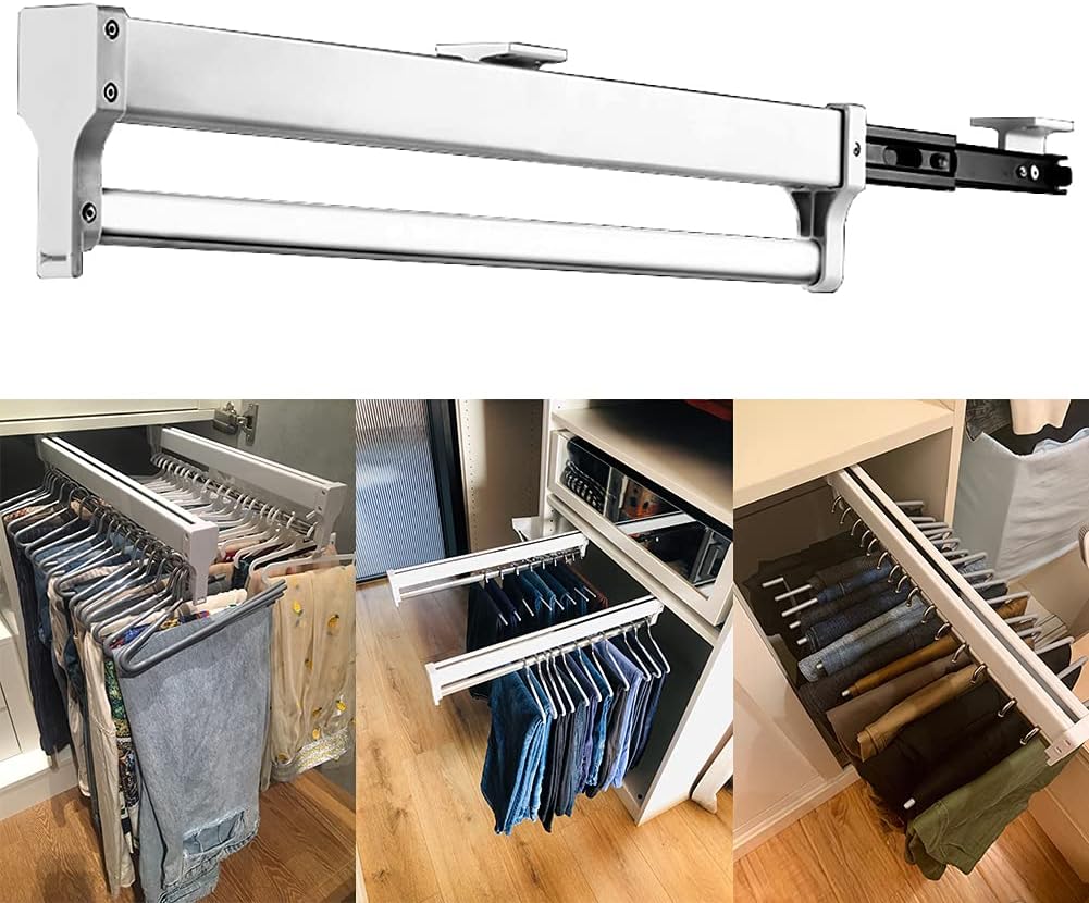 Tringle De Penderie Extensible Robuste Et Réglable - Charge Maximale : 30 Kg