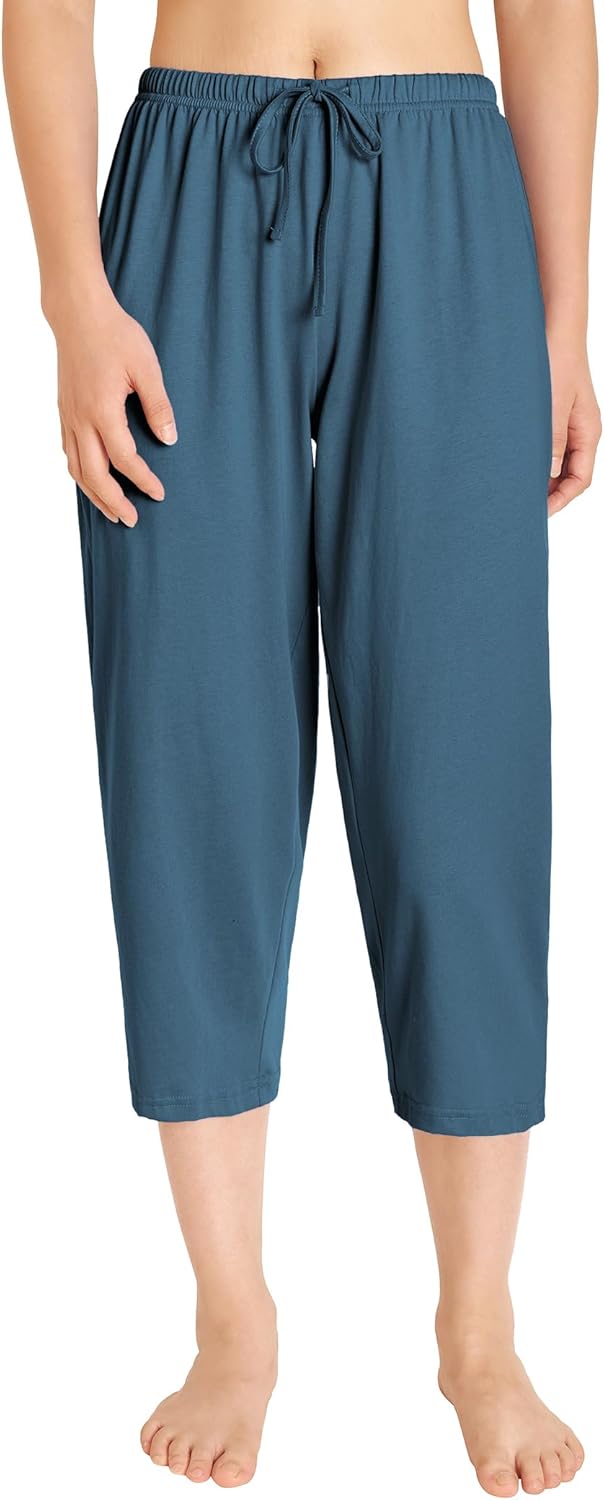Latuza Women's Cotton Capri Pants Sleep Capris