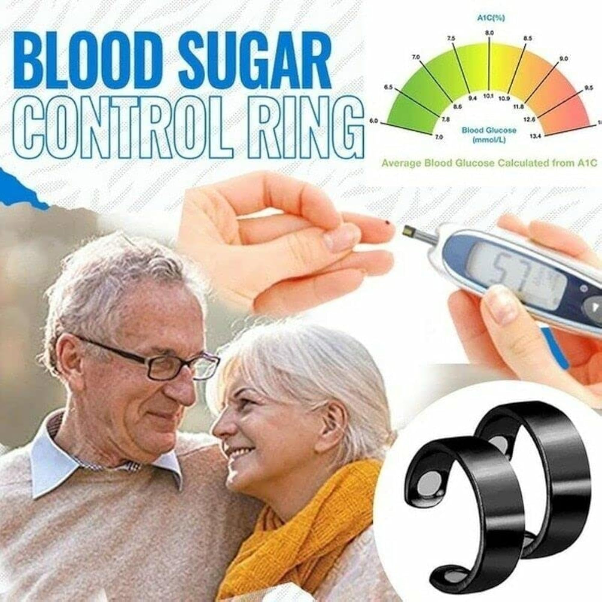 KACHEEG Blood Sugar Control Magnetic Therapy Ring