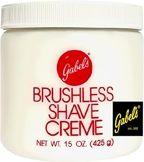 Gabel's Brushless Shave Creme 15oz (White) Authentic Manufacturer Direct has protection seal and Gabel's logo in black label on the jar (Packed in individual box) Pack of 1