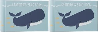 Carter's BP73-14074 Blue Under The Sea Mini Baby Photo Album Brag Book, Holds 40 Photos (Pack of 2)