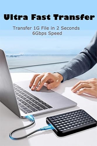 Miniatura 7 de Disco duro externo portátil ultra delgado de 250 GB USB 3.1 tipo C 2.5 '' almacenamiento HDD para PC, Mac, portátil, PS4, PS5, Xbox one