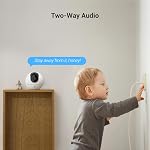 EZVIZ 2K Starlight 360 Caméra de sécurité intérieure pour la maison, Caméra pour animaux de compagnie avec application téléphonique, suivi automatique, détection humaine, 2-Way Audio, travailler avec Alexa, C6c 2K