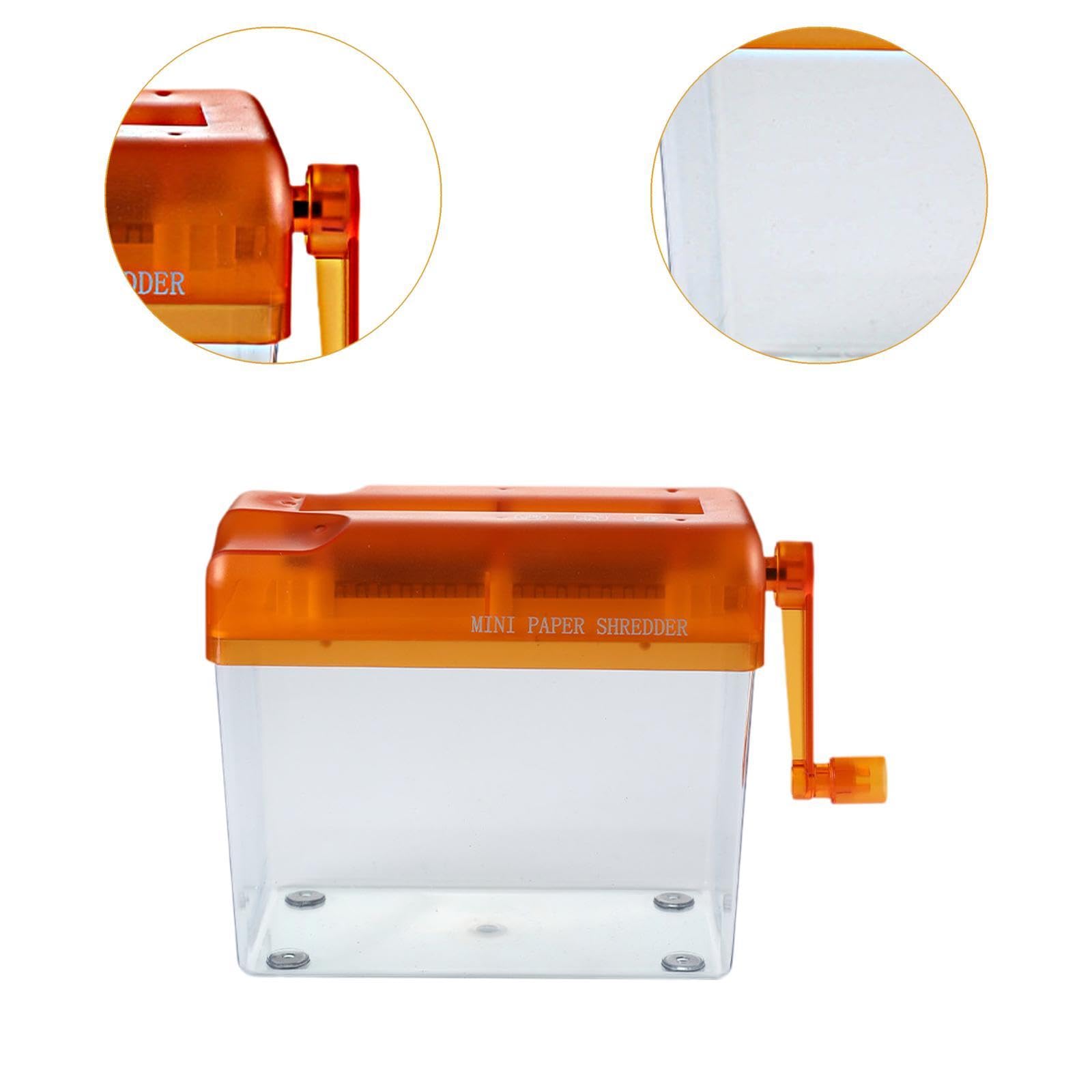 Amagogo Manual Paper Shredder Small Hand Crank Shredder for Portrait Notes Receipts