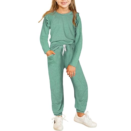 blibean Girls Fall Clothes Sets Fashion Sweatsuit Outfits Size 4-13 Years Old