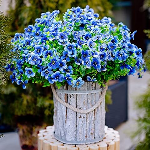 AXYLEX 16 Bundles Outdoor Artificial Flowers Cover