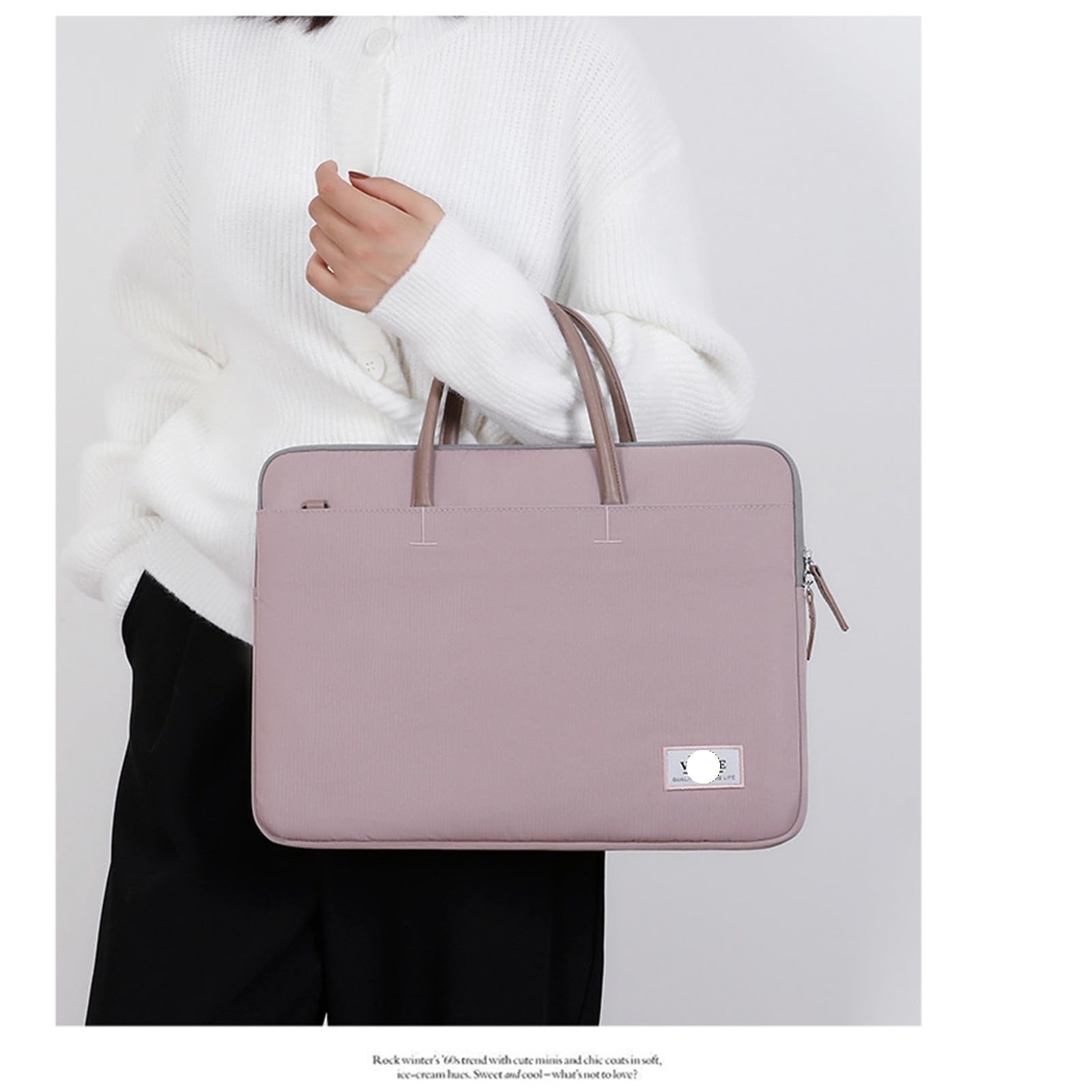 Custodia per Borsa per laptop Borsa a tracolla porta computer impermeabile con Valigetta per Donna