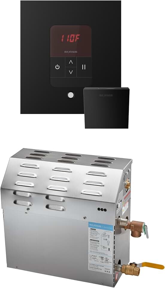 Mr Steam MS 10kW (10000W) Steam Shower Generator Package w/square iTempo Control in Matte Black