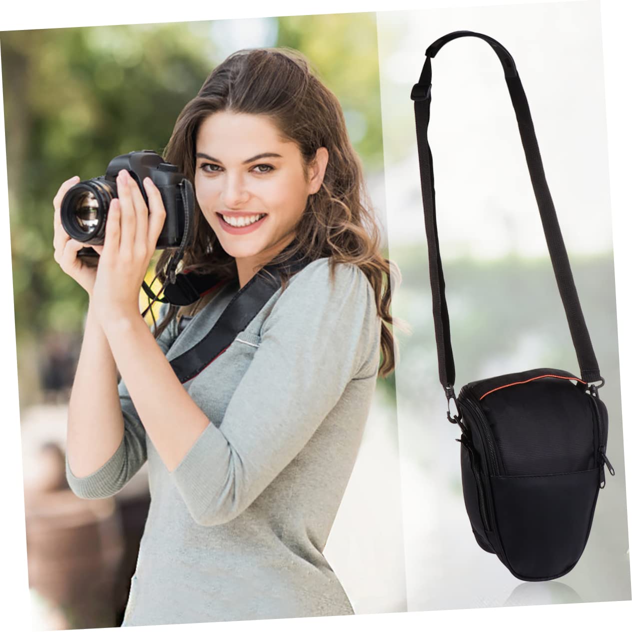 OSALADI 2pezzi Borsa Spalla Per Fotocamera Resistente All Usura e Shockproof Con Tracolla Per Reflex e Mirrorless Per Viaggi e Avventure Fotografiche