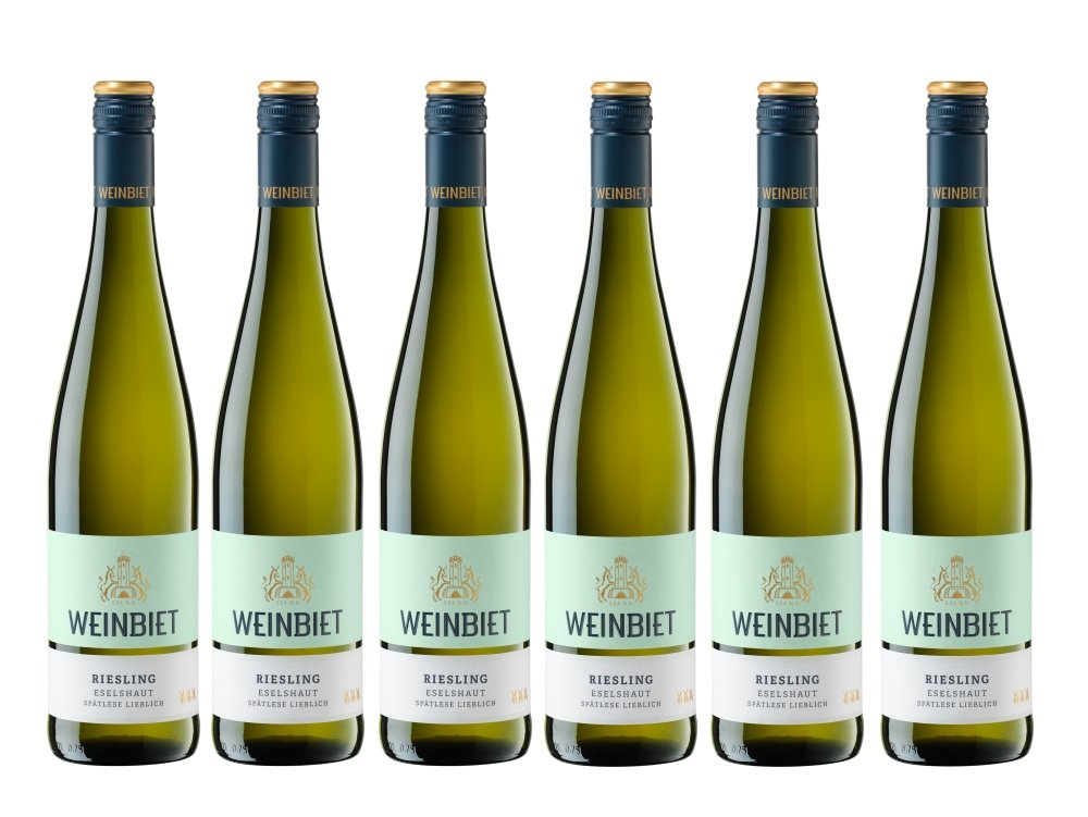 Weinbiet Manufaktur eG Mussbacher Eselshaut Riesling Spätlese fruchtig (6 x 0.75 l)