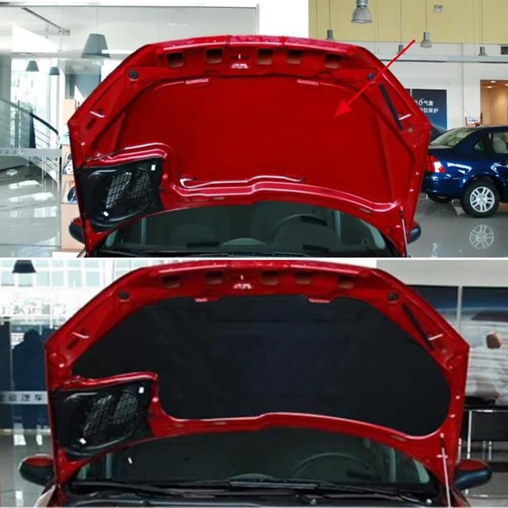 Cotone Isolante Acustico per Cofano Anteriore Auto per Peugeot 206/307/308/408/508 2004-2019,Isolamento del Cofano del Cofano, Isolamento Acustico del vano Motore,Peugeot 206(2003-2013)