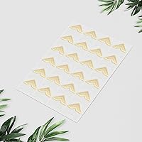 Vista 4 de GOONAVI 10 hojas de 240 esquinas de fotos doradas brillantes sin ácidos, montaje autoadhesivo para suministros de álbumes de recortes de boda, álbum