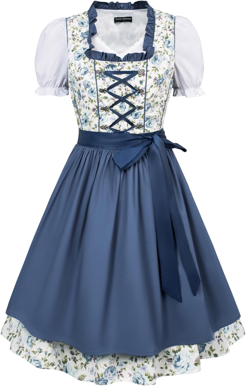 Scarlet Darkness Women's German Dirndl Dress Costumes 3 Pieces for Oktoberfest Carnival