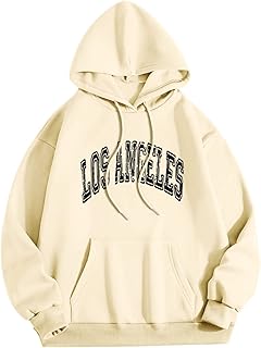 Generisch
2025 Los Angel Men's Women's Letter Graphic Hooded Print Crew Neck Long Sleeve Sweatshirt Tops City Sweatshirt Men