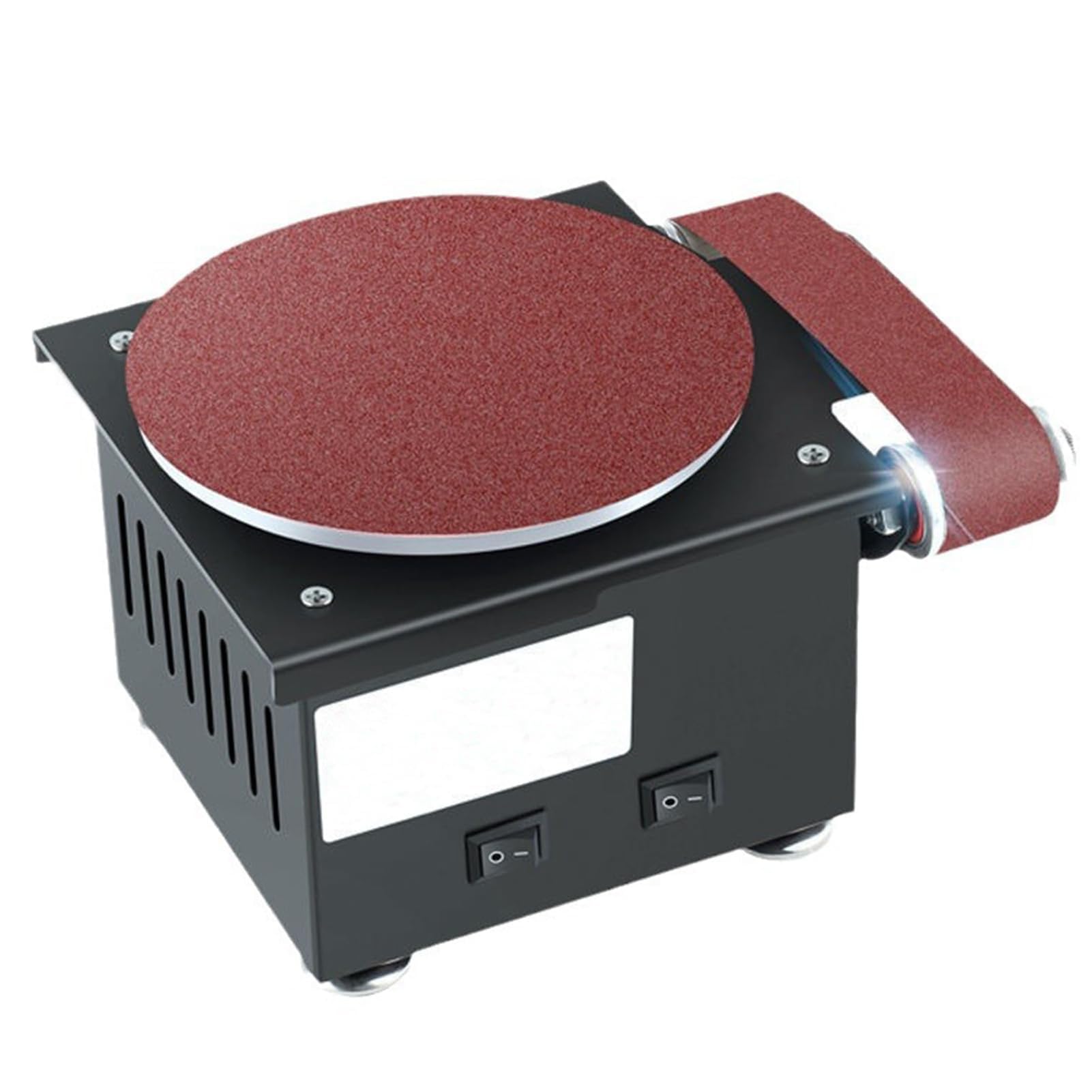 Eoweiot Electric Mini Disc Sander - 150mm Sand Disk, 7 Adjustable Speeds,Edge Sharpener & Polishing Grinder for DIY Grinding of Metal, Wood