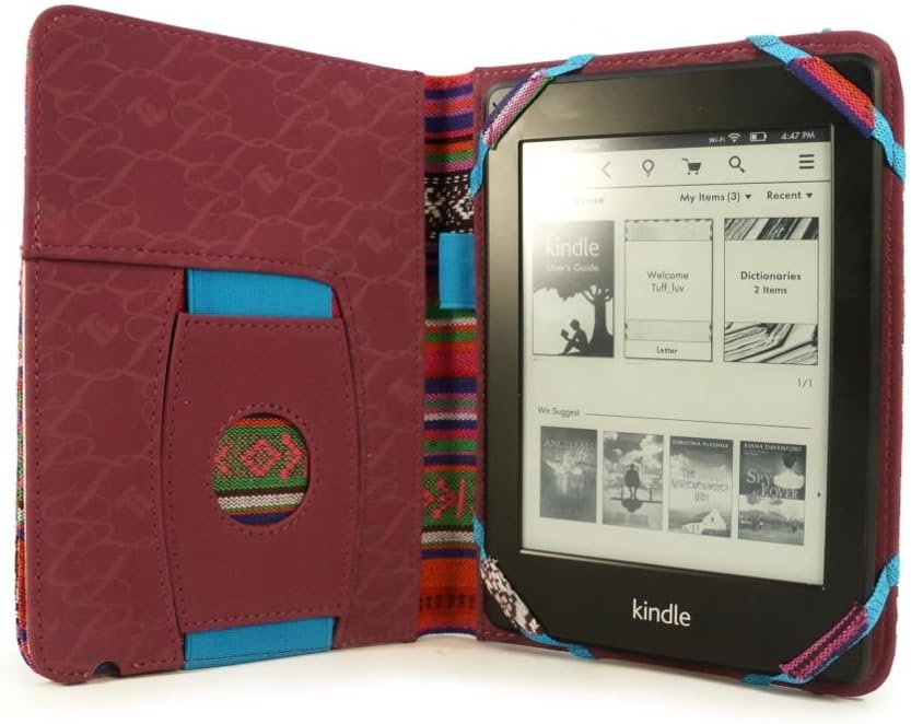 TUFF LUV Embrace Plus Material Case Cover for Kindle Touch/Paperwhite (Sleep Function) / Kobo Touch - Navajo
