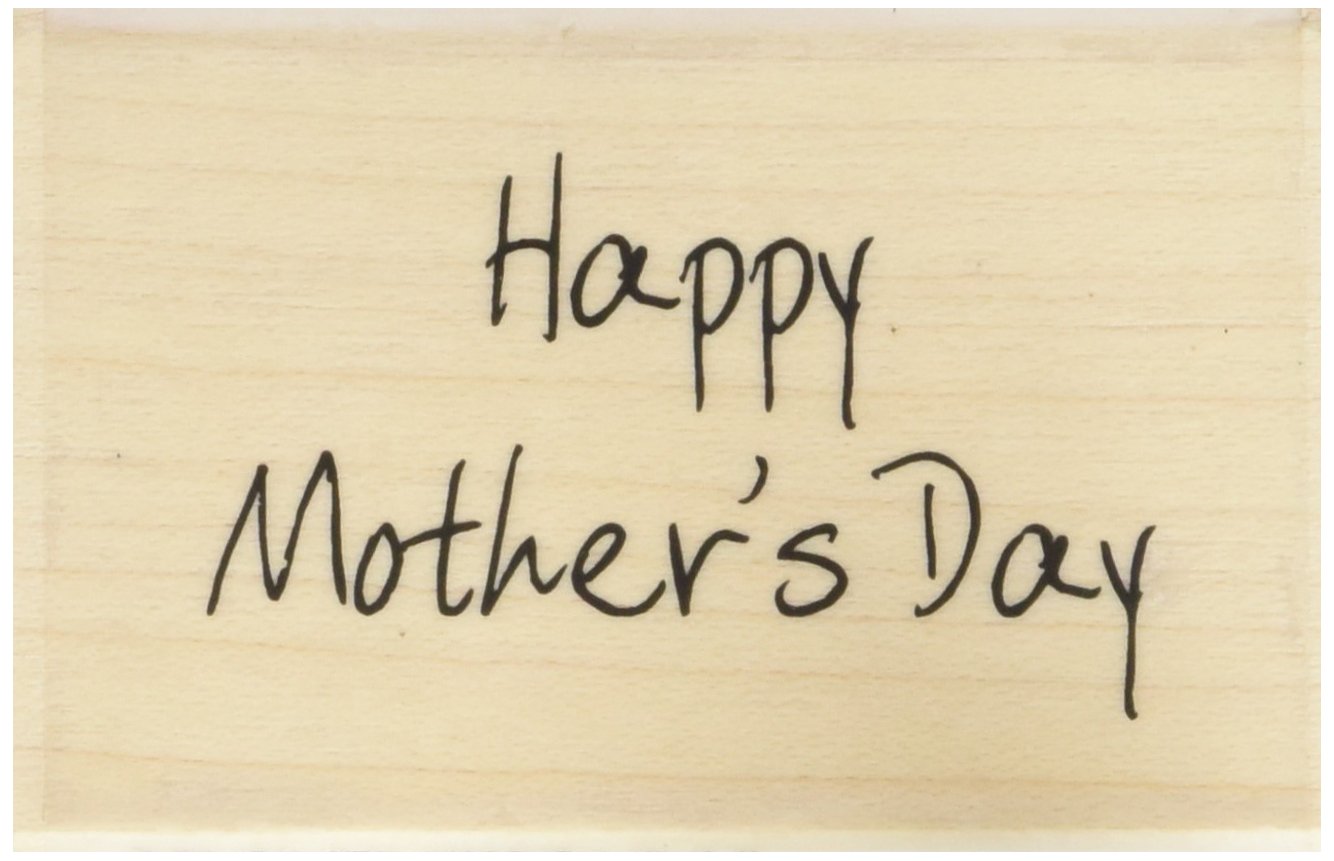 Personal Impressions Black Art Stamps 7038B Happy Mothers Day Stamp,